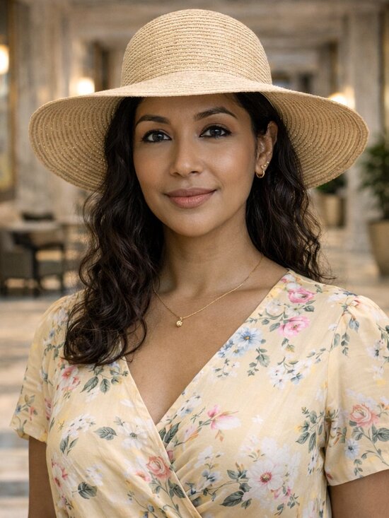 Old Navy Wide Brim Straw Hat – Neutral Summer Sun Hat | Classic Resort Style main image 11